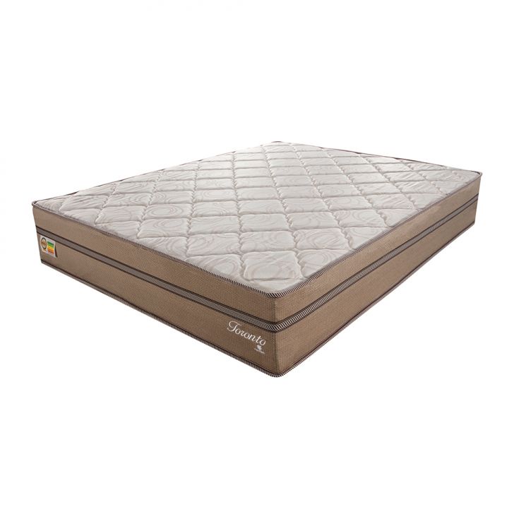 Colchão King Toronto Molas Ensacadas (28x193x203) Creme E Marrom