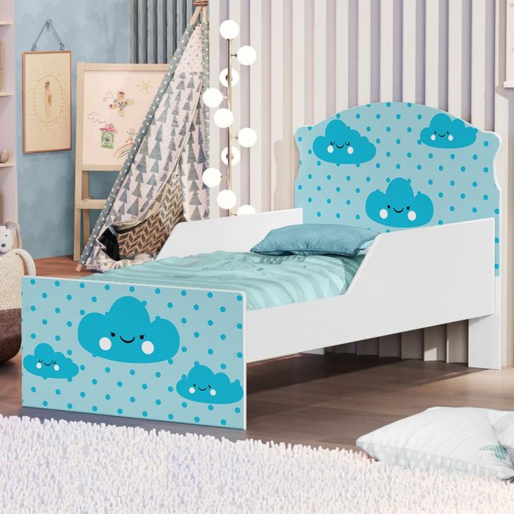 Mini Cama Nuvem Azul