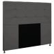 Cabeceira Queen 1,60m Zurique Suede Grafite - Pallazio