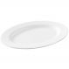 Travessa Oval Melamina 30x22cm Rasa Buffet Branca Restaurante Salada Petiscos Aperitivos Bar