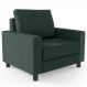 Poltrona Decorativa Para Sala De Estar E Recepção Malta L02 Linho Verde Musgo - Lyam Decor