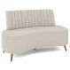 Sofá 2 Lugares para Sala Living 135cm Pés Palito Tamar K04 Bouclê Bege - Mpozenato