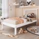 Cama de Solteiro de Madeira Maciça para Colchão 88x188cm Multimóveis CR35277 Branco