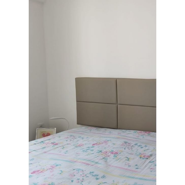 Cabeceira Estofada King 6 Blocos Não é Segredo Courvin Marrom Claro 195x60
