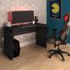 Mesa de Computador Regulaével Ohio Preto