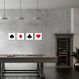 Quadro Naipes Color Baralho 9 43x189 4-43x43 Caixa Branco