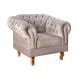 Poltrona Chesterfield Duque Dom Pedro Com Capitonê - Capuccino