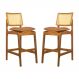 Conjunto 2 Banquetas Atlântida Amêndoa e Couríssimo Caramelo - WP 59151