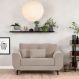 Sofá 2 Lugares Piacenza Suede Bege 152 cm