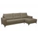 Sofá 4 Lugares Heros com Chaise Direito Veludo Castor