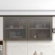 Armário Aéreo 120cm 2 Portas de Vidro Grace Carvalho Oak Z44 - Mpozenato