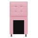 Cabeceira Copenhague 100 cm Solteiro Suede Rosa Bebê - Amarena Móveis