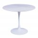 Mesa Saarinen Redonda Carrara 107cm - Base Branca