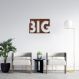 Quadro Escultura Frase Think Big 100x70 Marrom