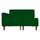 Poltrona Decorativa Alice Lado Direito Pés Trapézio Suede Verde - DS Estofados