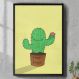 Quadro Decorativo Cacto Free Hugs-34x49Cm