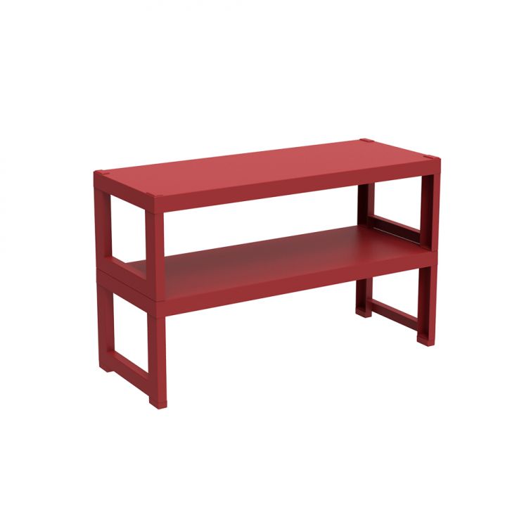 Estante Quadra com 2 Prateleiras Merlot