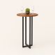 Mesa Bistrô alta redonda gourmet Miró 60cm freijó moderna estilo industrial