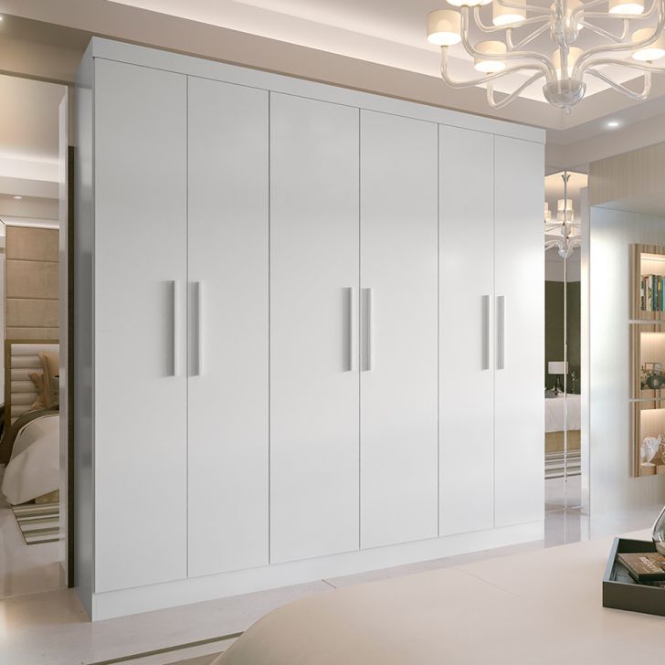 Guarda-roupa Casal Supreme 6 Portas 4 Gavetas Branco