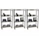 Kit 3 Estantes Livreiro Multiuso Prisma Estilo Industrial 80cm 4 Prateleiras C08 Snow - Mpozenato
