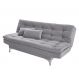 Sofá-Cama 3 Lugares Casal Pratic Veludo Liso Cinza