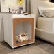Mesa de Cabeceira Casinha Pet Wilson Off White Freijo