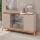 Kit Sala de Estar Ramos Off White/Cedro