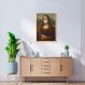 Quadro Mona Lisa de Máscara Pandemia 86x60 Caixa Marfim