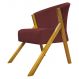 Poltrona Decorativa Para Sala Recepção You Suede Bordô Braça Amadeirada