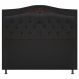 Cabeceira Estofada Yasmim 160 cm Queen Size Suede Preto - Amarena Móveis
