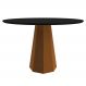 Mesa Isis 120x120cm - Ypê/Preto