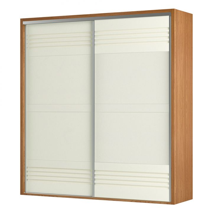 Image of Guarda-roupa Casal Caribe 2 Portas 2 Gavetas Freijó E Off White 229 Cm PLA-DA270CL82WDPMOB