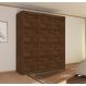 Guarda Roupa Paladino Casal Três Portas Deslizantes Malbec