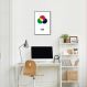 Quadro Sistema de Cores RGB 86x60 Filete Preto