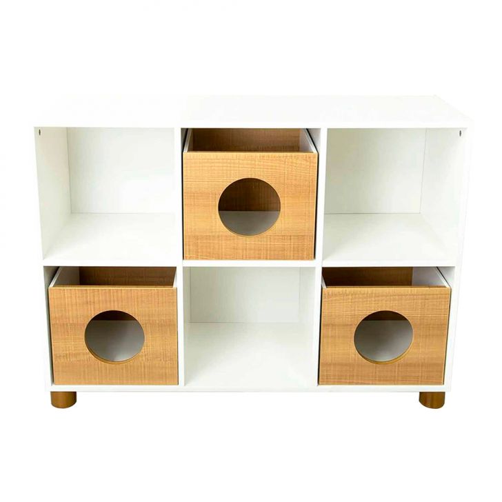 Estante Tivoli Branca e Carvalho Treviso