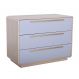 Image of Cômoda Wave 3 Gavetas Nature e Cinza MO895CL72HCXMOB