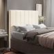 Cabeceira Casal Cama Box 140cm para Quarto Malibu Suede Bege M11 - D'Rossi