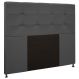 Cabeceira Cama Box Casal 140cm Safira Suede I02 Cinza - Mpozenato