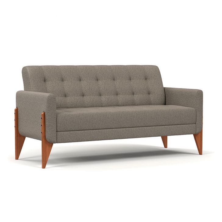 Sofá 3 Lugares Brooklin Linho Cinza 180 Cm