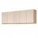 ARMARIO AEREO MODULADO 5 PORTAS MILLA AMENDOA OFF WHITE PUXADOR ALUMINIO