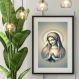 Quadro Virgem Maria Prateada - 60x48cm