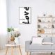Quadro Frase All You Need is Love 100x70 Filete Marrom