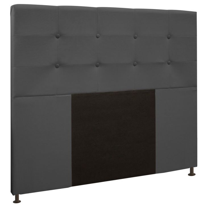 Cabeceira Cama Box Casal King 193cm Safira Suede I02 Cinza - Mpozenato