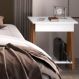 Mesa de cabeceira 1 gaveta Integra Finger Amadeirado/Branco - Ofertamo