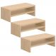 Kit 03 Suportes Stand Para Monitores Mesa Escritório Home Office Lap L03 Amadeirado - Lyam