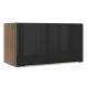 Armário Aéreo Madesa Lux 60 cm 1 Porta Basculante - Rustic/Preto