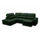 Image of Sofá 5 Lugares Retrátil e Reclinável Arezzo com Chaise Esquerdo Veludo Verde FE691UP72DVVMOB