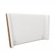Cabeceira Design para Cama King Torres Pés em Madeira PU/Bouclê Caramelo/Off White G91 - Gran Belo