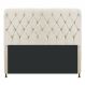 Cabeceira Estofada Cristal 160 cm Queen Size Com Capitonê Corano Bege - Amarena Móveis