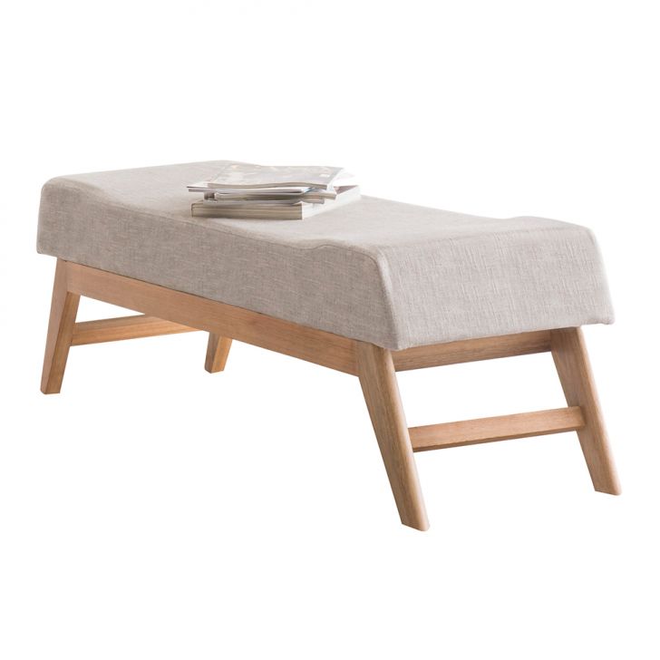 Puff Hórus Bege e Natural 100 cm